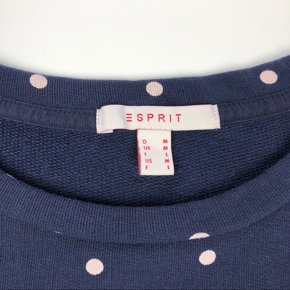 Esprit Polka Dot Sweatshirt Top - Picture 3 of 5